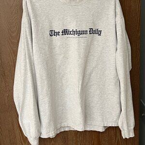The Michigan Daily Newspaper - Long Sleeve T-Shirt - 108th yr 1999 - Cotton - XL